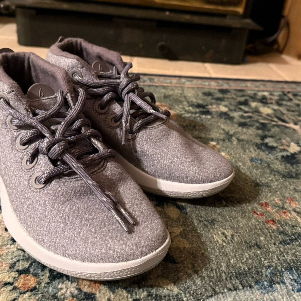ALLBIRDS Women's Wool Runner-Up Mizzle Medium Light Grey Size 7 NWOT Box Eco